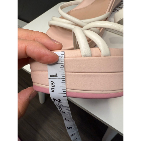Cole Haan Cloudfeel Ambition Addison Sandals White Pink Platform Strappy Size 10 - Picture 8 of 10